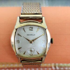 BENRUS Vintage Watch 10k Rolled Gold Model DN24